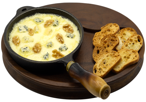 Provoleta roquefort y nueces